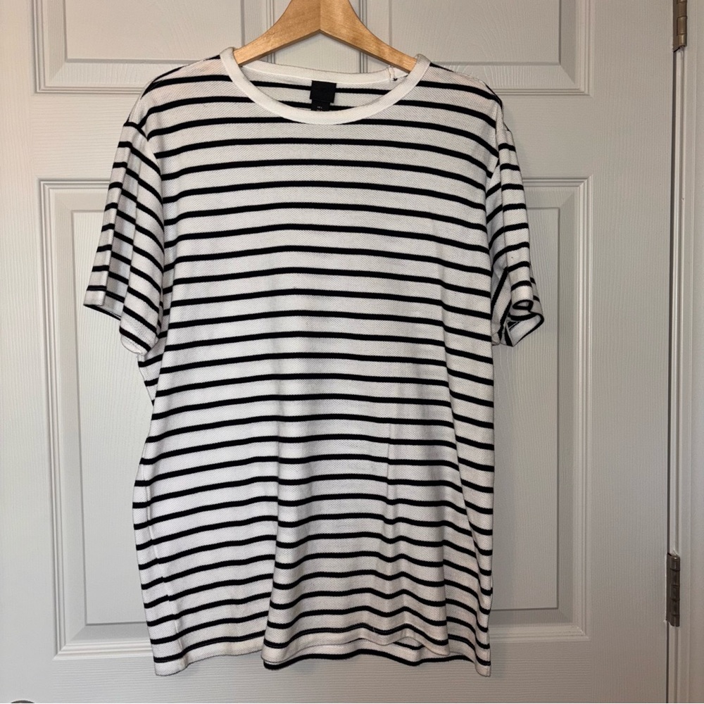 H&M Black and White Striped Tee